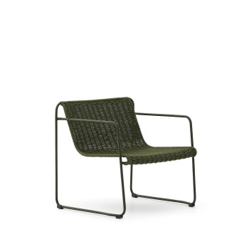 Maurina stackable armchair in galvanized steel