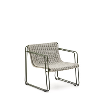 Maurina stackable armchair in galvanized steel