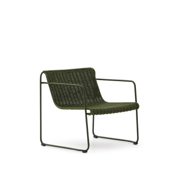 Maurina stackable armchair in galvanized steel
