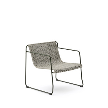 Maurina stackable armchair in galvanized steel