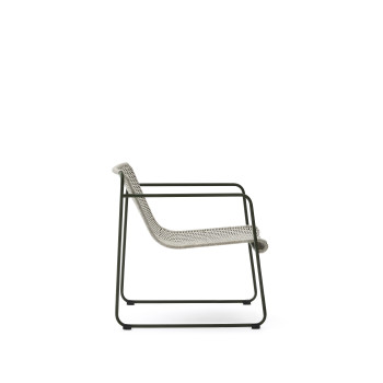 Maurina stackable armchair in galvanized steel