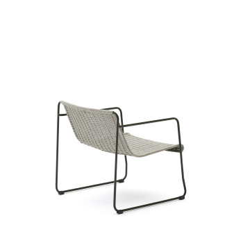 Maurina stackable armchair in galvanized steel