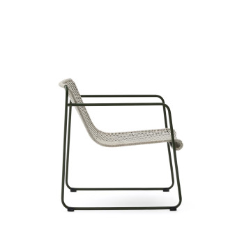 Maurina stackable armchair in galvanized steel