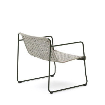Maurina stackable armchair in galvanized steel