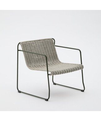 Maurina stackable armchair in galvanized steel