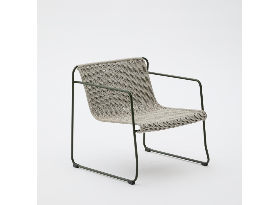 Maurina stackable armchair in galvanized steel