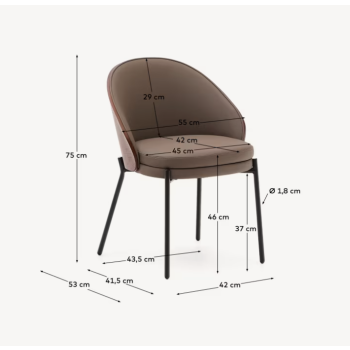 Eamy synthetic leather armchair THE SHAPE