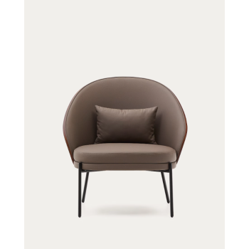 Eamy synthetic leather armchair THE SHAPE
