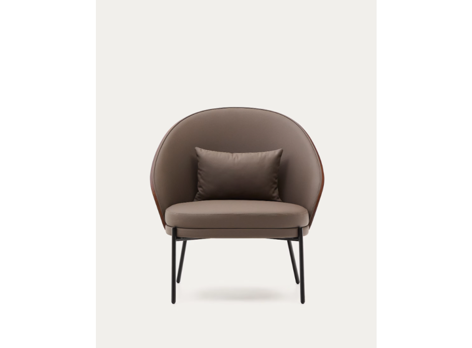 Eamy synthetic leather armchair THE SHAPE