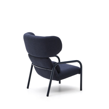 Inari blue and steel armchair, painted blue FSC Mix Credit