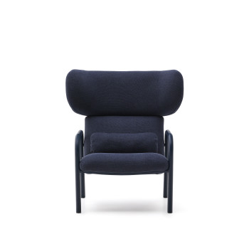 Inari blue and steel armchair, painted blue FSC Mix Credit
