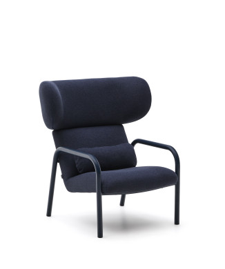 Inari blue and steel armchair, painted blue FSC Mix Credit