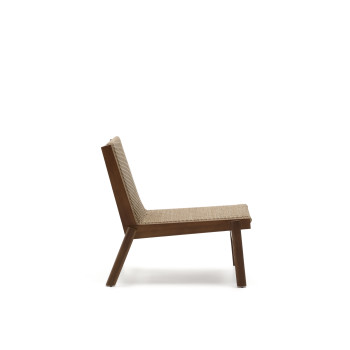 Itani armchair in solid acacia wood and FSC 100% synthetic rattan