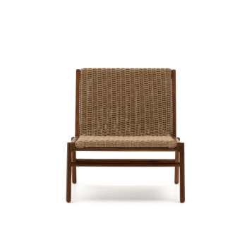 Itani armchair in solid acacia wood and FSC 100% synthetic rattan