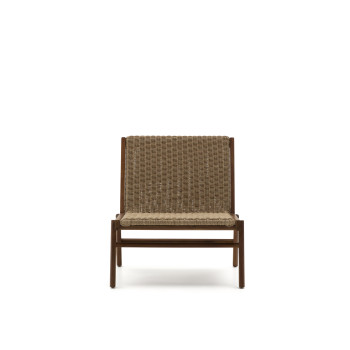 Itani armchair in solid acacia wood and FSC 100% synthetic rattan