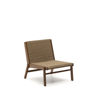 Itani armchair in solid acacia wood and FSC 100% synthetic rattan