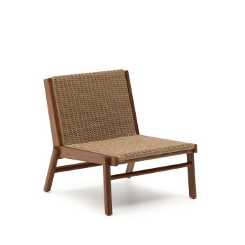 Itani armchair in solid acacia wood and FSC 100% synthetic rattan