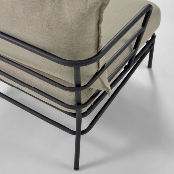 Mareluz armchair in black steel