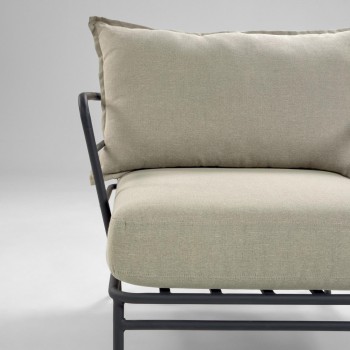 Mareluz armchair in black steel