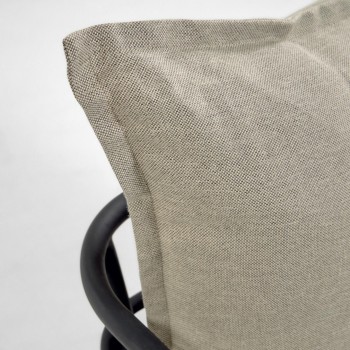 Mareluz armchair in black steel