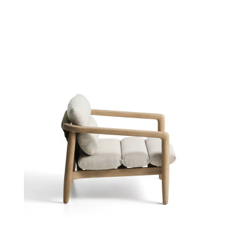 Menfi armchair in solid acacia wood and FSC 100% green rope