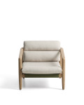 Menfi armchair in solid acacia wood and FSC 100% green rope