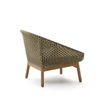 Olbia armchair in synthetic rattan and 100% FSC teak solid wood