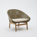 Olbia armchair in synthetic rattan and 100% FSC teak solid wood