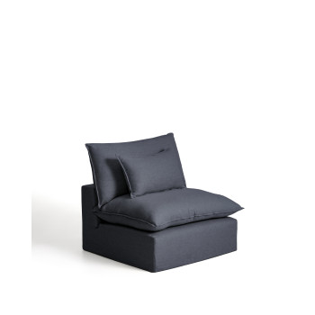 Anarela armchair with removable cover in linen and viscose
