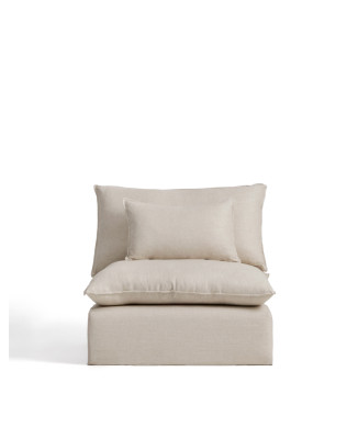 Anarela armchair with removable cover in linen and viscose