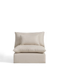 Anarela armchair with removable cover in linen and viscose