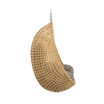 Cira hanging chair with natural finish