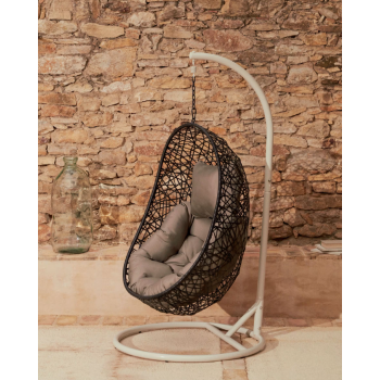 Florina hanging chair in dark grey