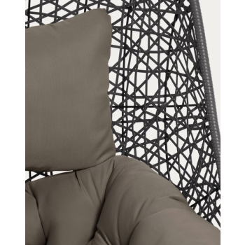 Florina hanging chair in dark grey