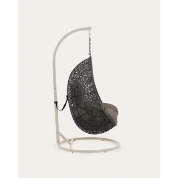 Florina hanging chair in dark grey