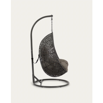 Florina hanging chair in dark grey