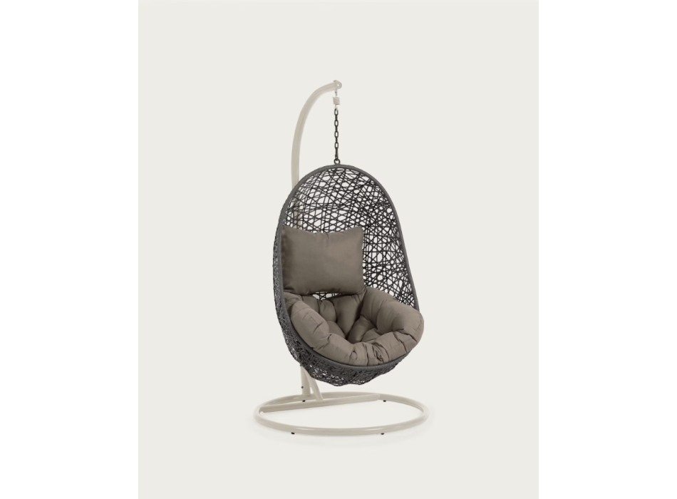 Florina hanging chair in dark grey