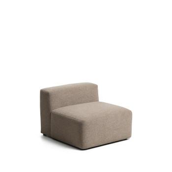 Blok pouf in brown chenille 90 cm FSC Mix Credit