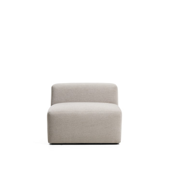 Blok pouf in brown chenille 90 cm FSC Mix Credit