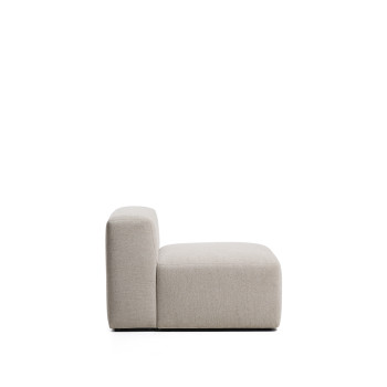 Blok pouf in brown chenille 90 cm FSC Mix Credit
