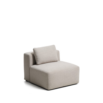 Blok pouf in brown chenille 90 cm FSC Mix Credit