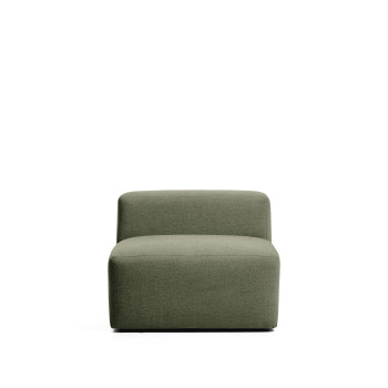 Blok pouf in brown chenille 90 cm FSC Mix Credit