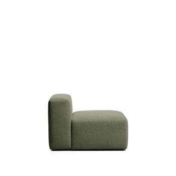 Blok pouf in brown chenille 90 cm FSC Mix Credit