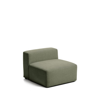 Blok pouf in brown chenille 90 cm FSC Mix Credit