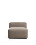 Blok pouf in brown chenille 90 cm FSC Mix Credit