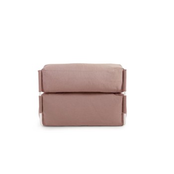 Square outdoor modular lounge sofa pouf
