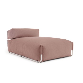 Square outdoor modular lounge sofa pouf
