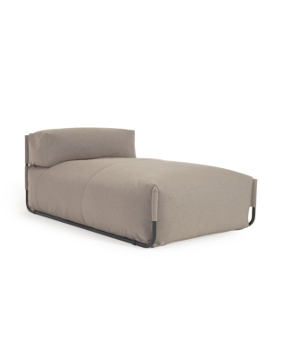 Square modular outdoor sofa pouf 