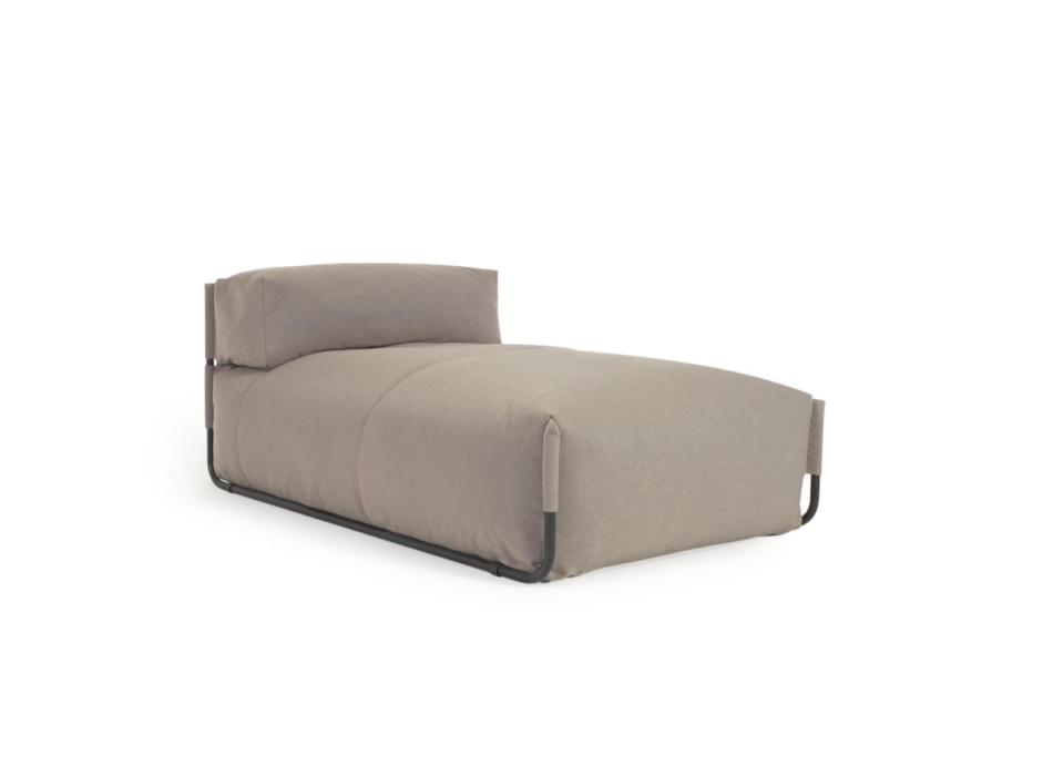 Square modular outdoor sofa pouf 