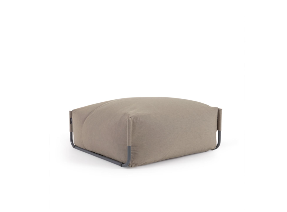 Square green outdoor modular sofa pouf